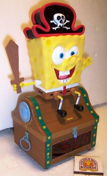 Sponge Bob Squarepants Treasure Chest Clock Radio