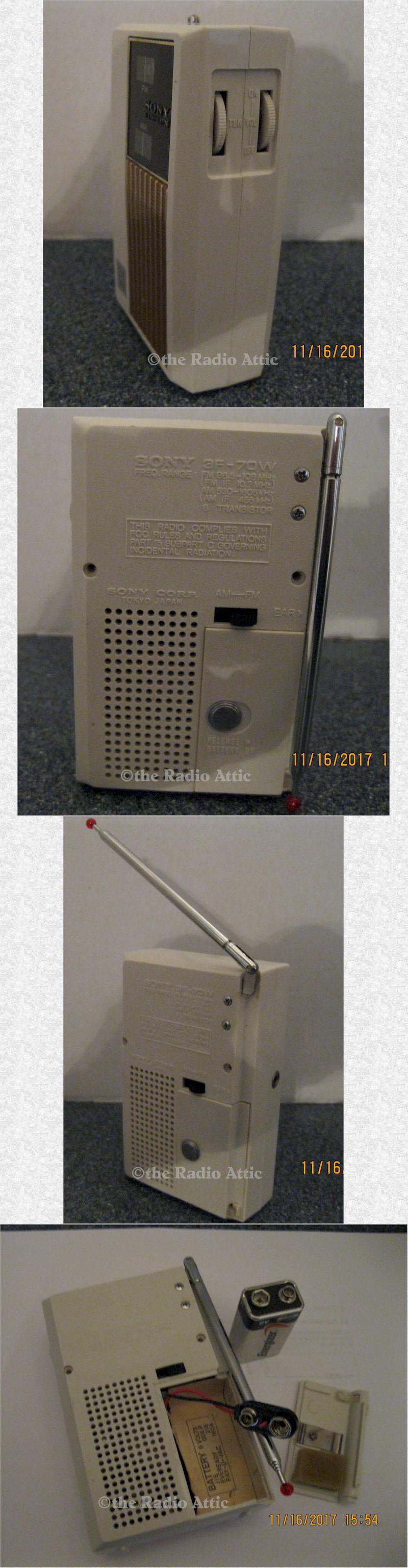 Sony 3F-70W AM/FM Pocket Transistor (1975)