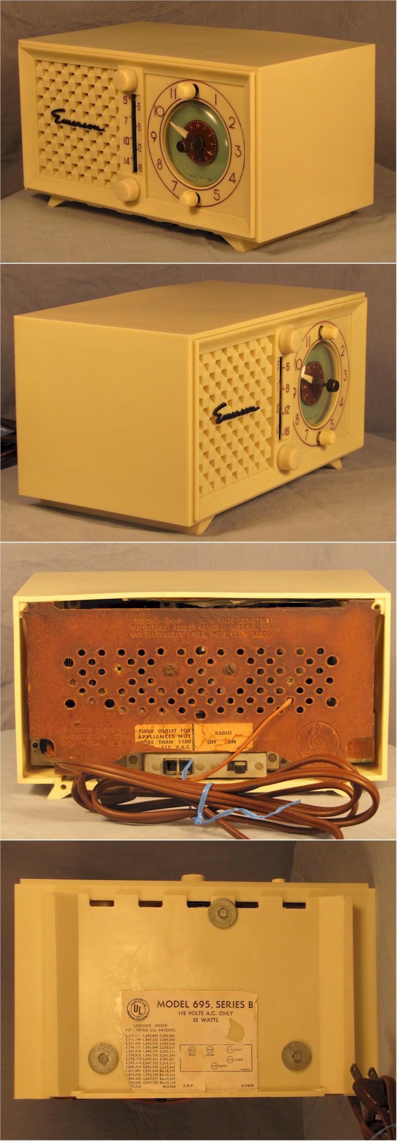 Emerson 695-B Clock Radio (1950s)