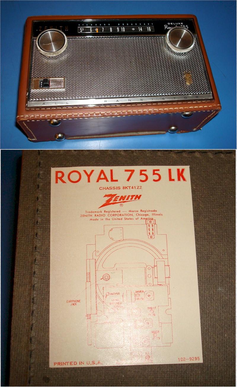 Zenith Royal 755 Portable Transistor
