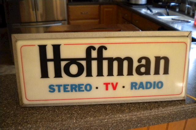 Hoffman Radio TV and Stereo Display Sign