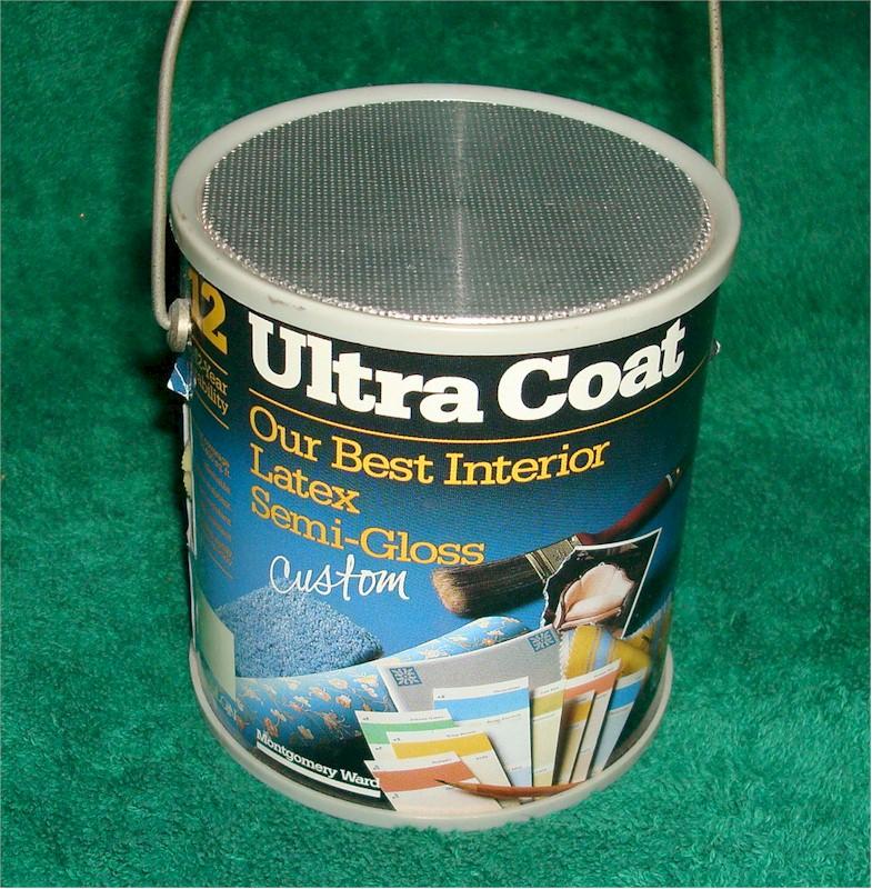 Montgomery Ward "Ultra Coat" Paint Can Radio