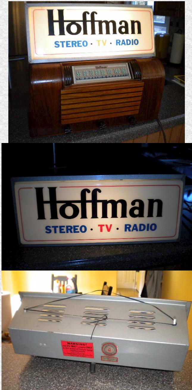 Hoffman Radio TV and Stereo Display Sign