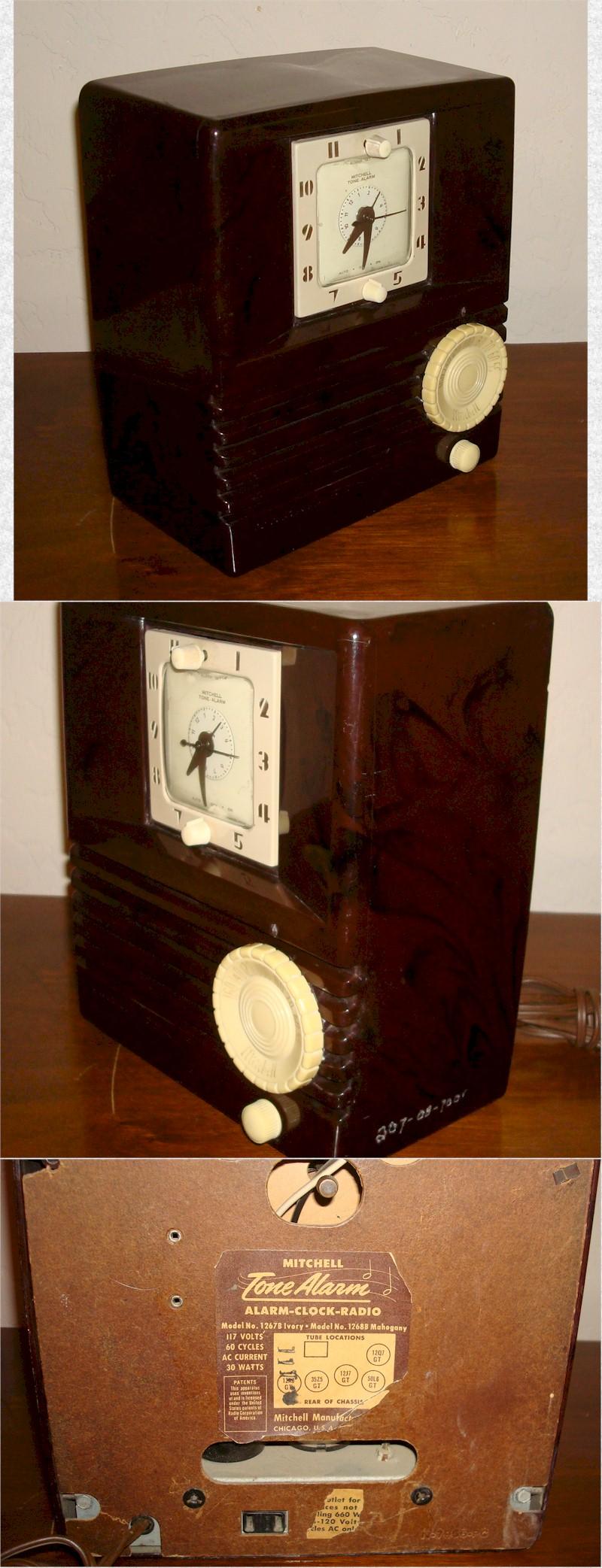 Mitchell 1268B "Tone Alarm" Clock Radio (1951)