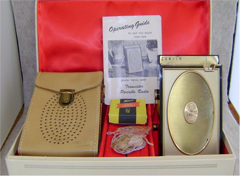 Zenith Royal 500H Transistor Radio Gift Set (1961)