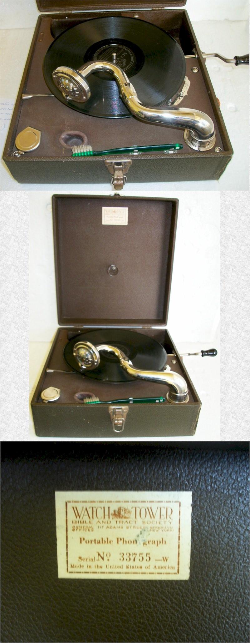 Watch Tower Portable Phonograph (1930s)