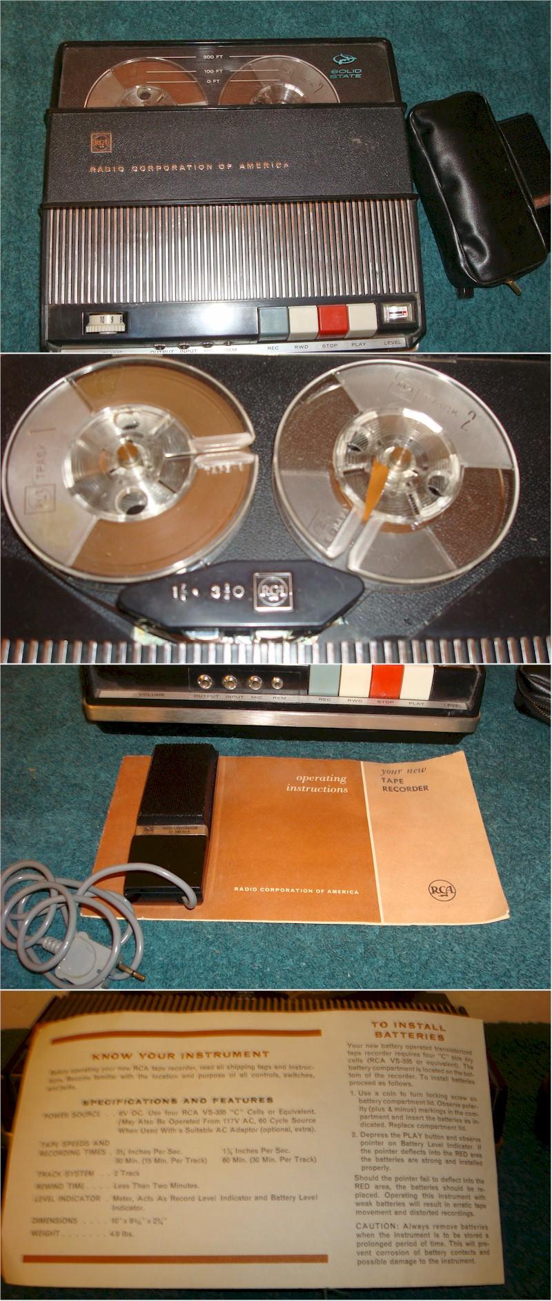 RCA Portable Reel to Reel Recorder (1960s)