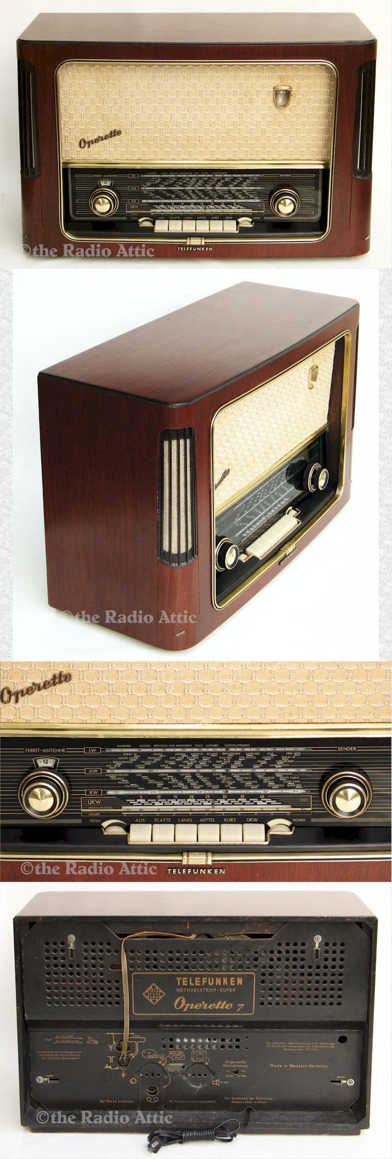 Telefunken Operette 7 AM/FM (1956/57)