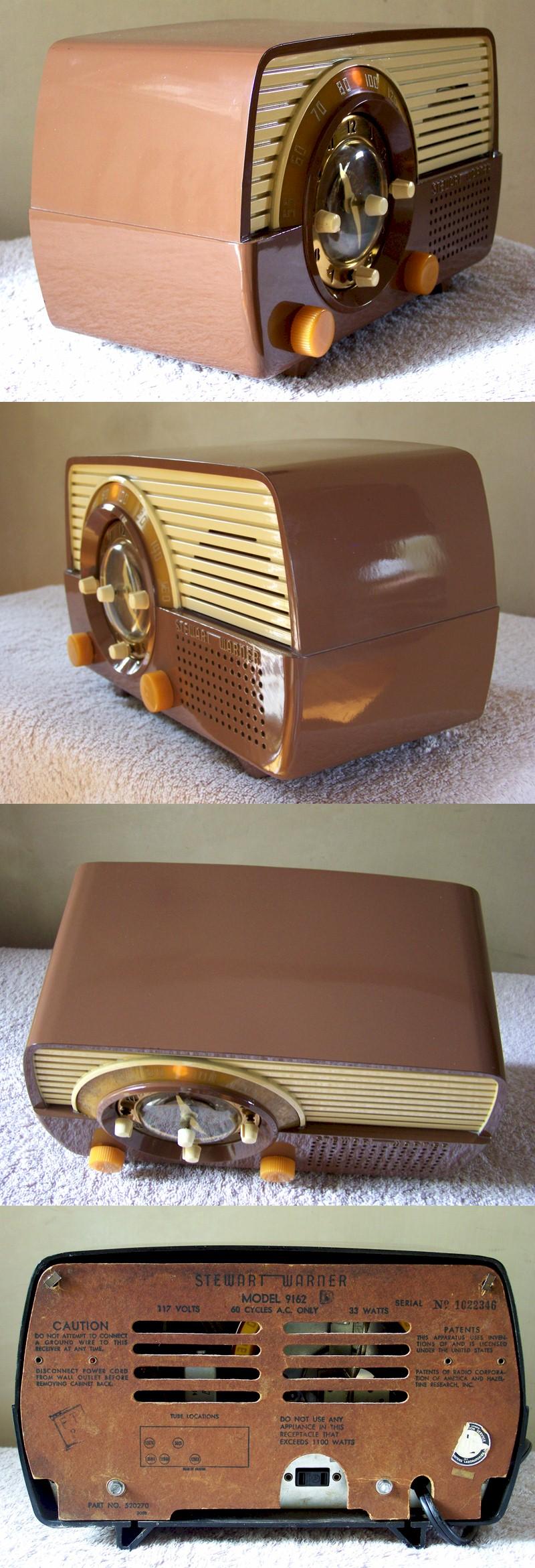 Stewart-Warner 9162-D Clock Radio (1952)