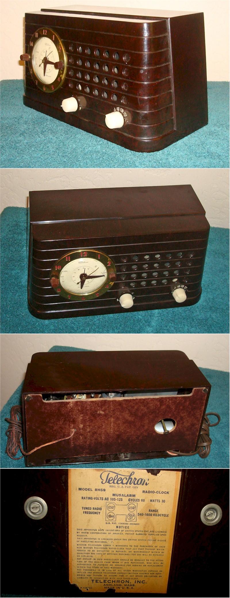 Telechron 8H59 "Musalarm" Clock Radio (1950)