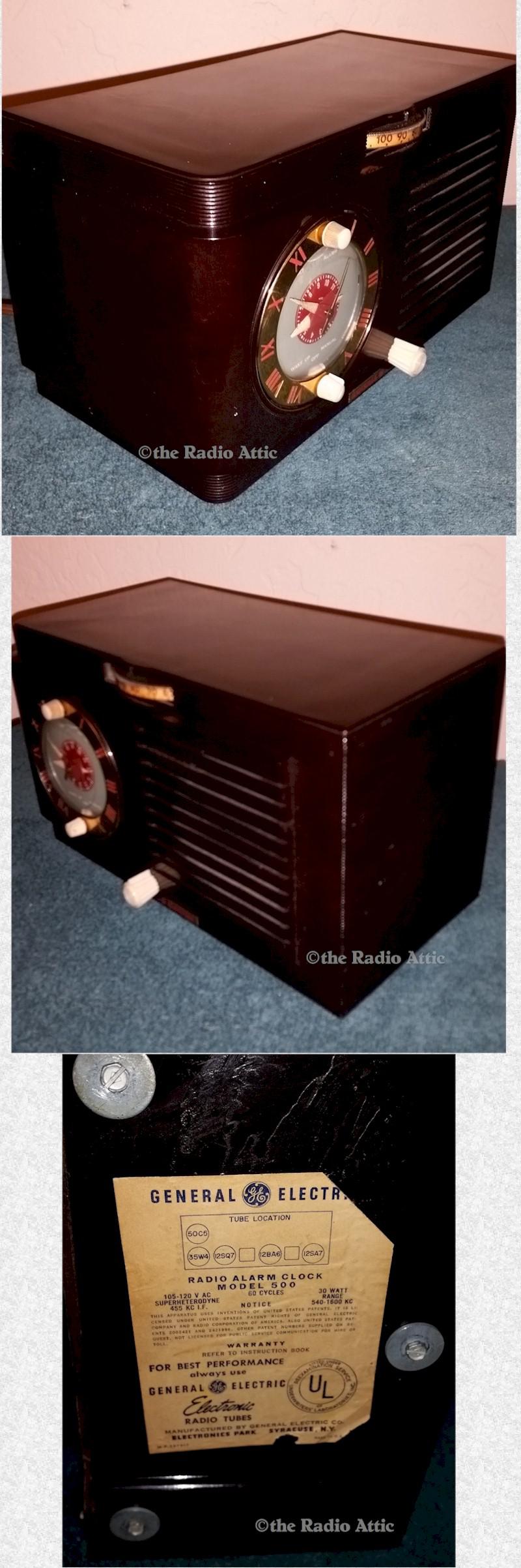 General Electric 500 Clock Radio (1950)