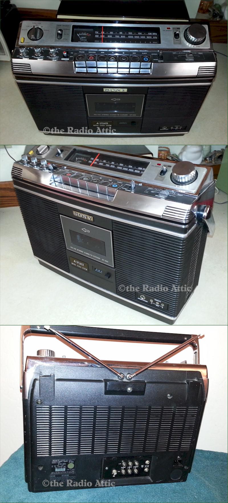 Sony CF580 Portable AM/FM/Cassette (1976)