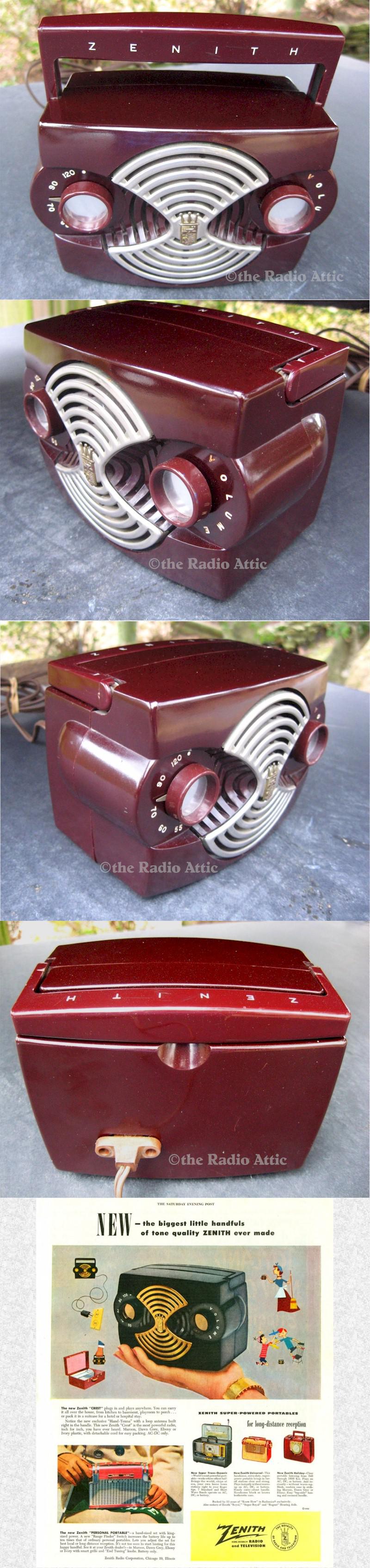 Zenith K412-R "Owl Eyes" Portable (1953)