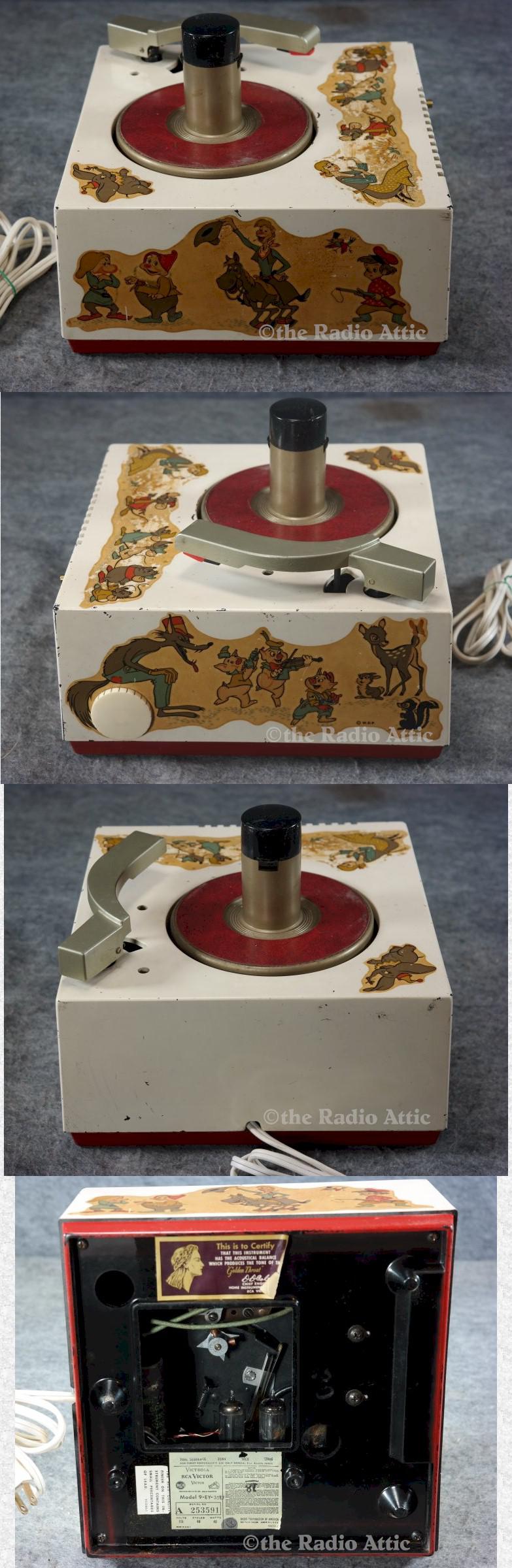 RCA 9-EY-35U 45rpm Player w/Disney Characters (1955)