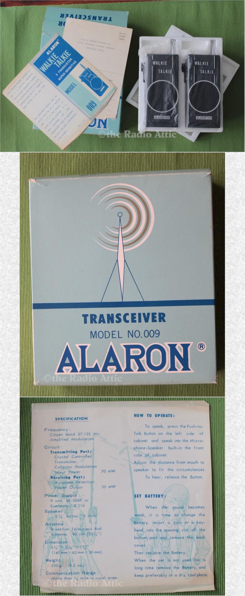 Alaron 009 Walkie-Talkie Set (NOS)