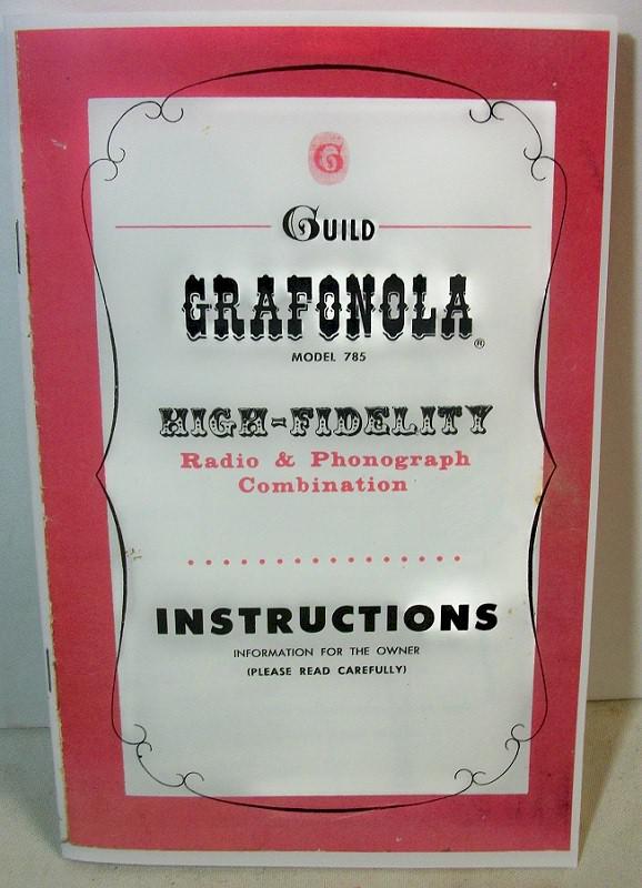 Guild Grafonola 785 Manual