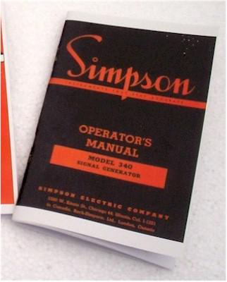 Simpson 340 Operators Manual