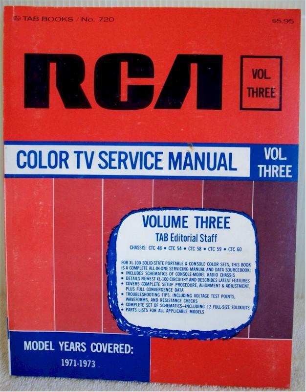 RCA Color TV Service Manual, Vol. Three